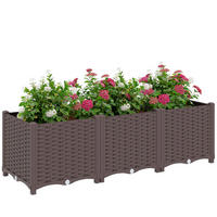 HOCHBEET DE-12306 modulbar mit Selbstbewässerung Braun - Braun, Kunststoff (120/37/40cm) - ComfortXL