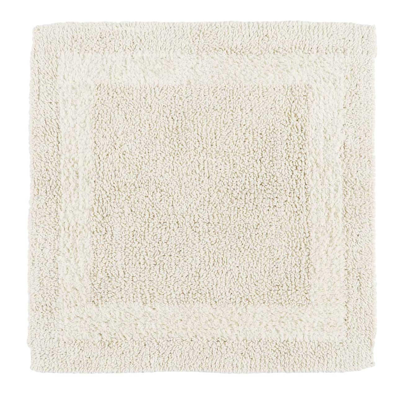 DUSCHVORLEGER 50/50 cm, 100% Baumwolle, wendbar - Creme, Textil (50/50cm) - Homescapes