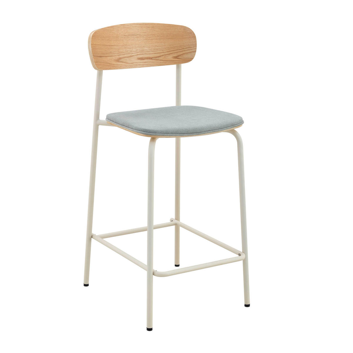 BARSTUHL 2-tlg., Hellblau - Blau, Holz (42/96/50cm) - Oviala