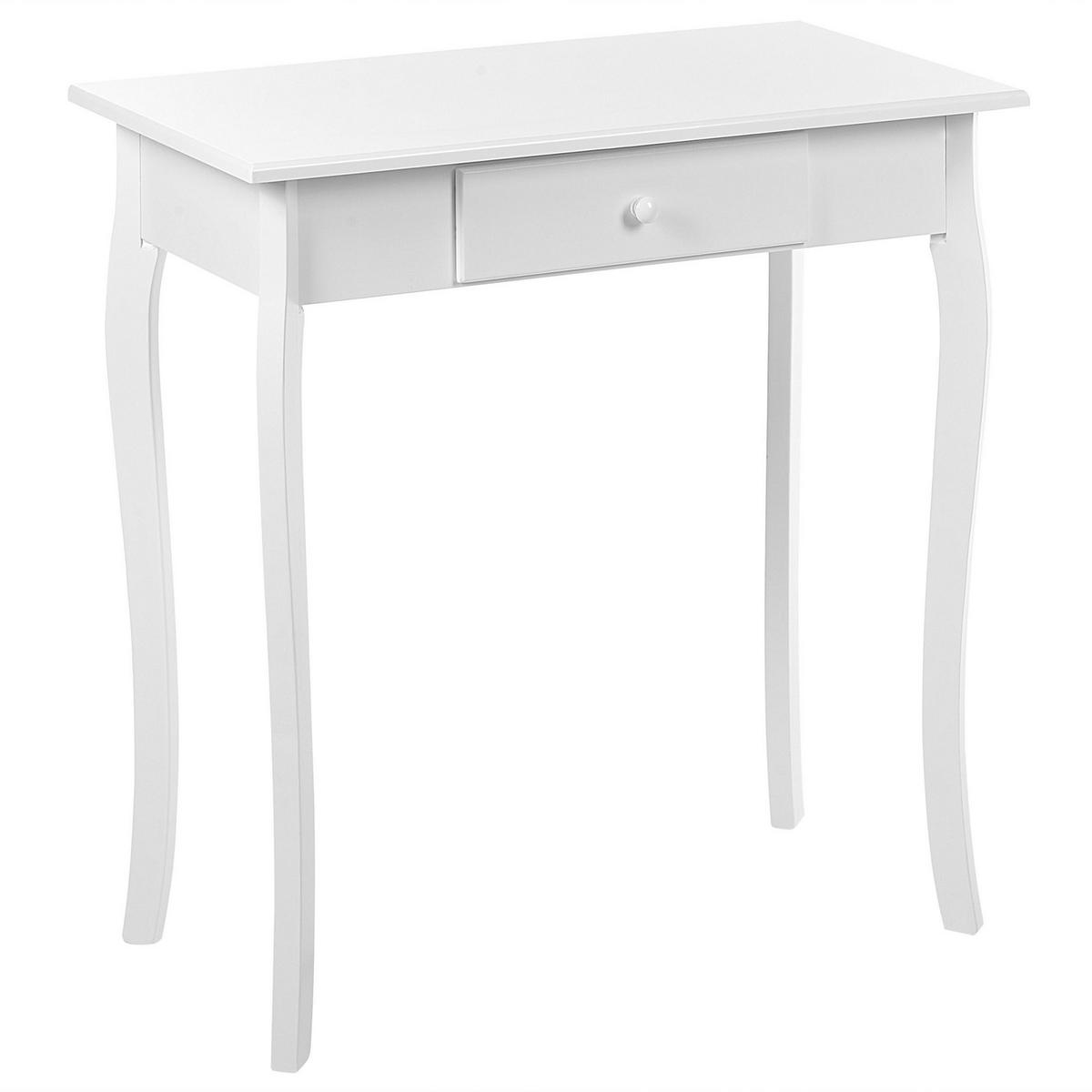 KONSOLENTISCH weiß 1 Schubladen Albia - Weiß, Holzwerkstoff (40/75/77cm) - Beliani