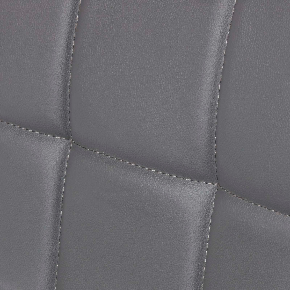 BARSTUHL Bramley mit Lehne, Kunstleder, drehbar & höhenverstellbar - Grau, Textil (44/113/44cm) - Homescapes