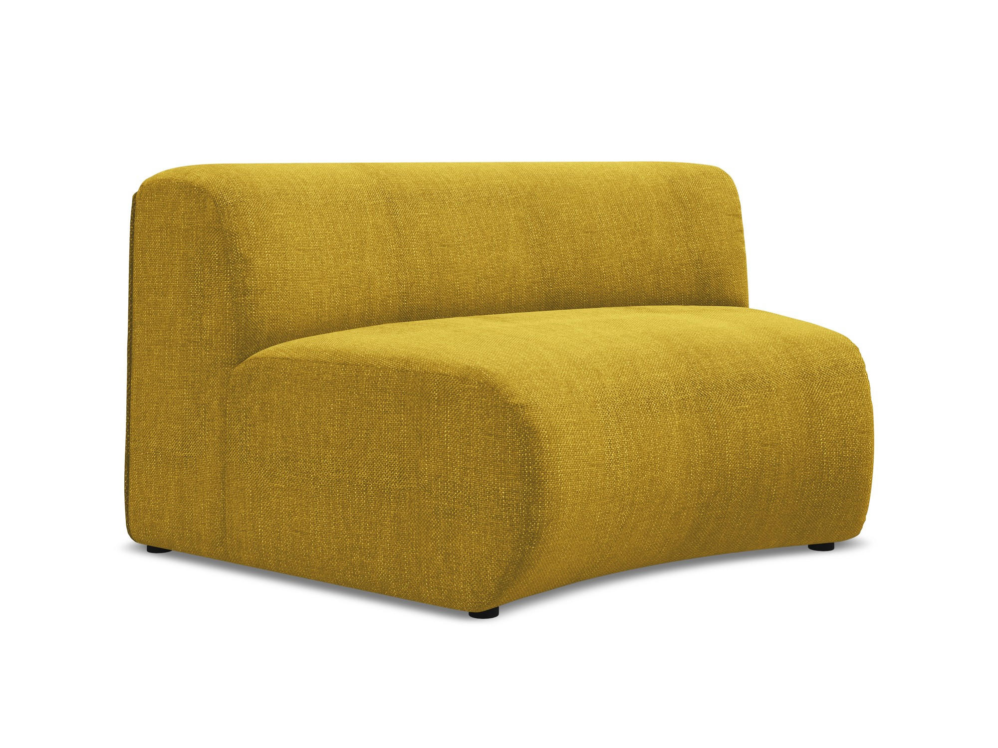 SOFAELEMENT Chenille Stoff Gelb - Currygelb/Gelb, Kunststoff/Textil (147/70/89cm) - Makamii