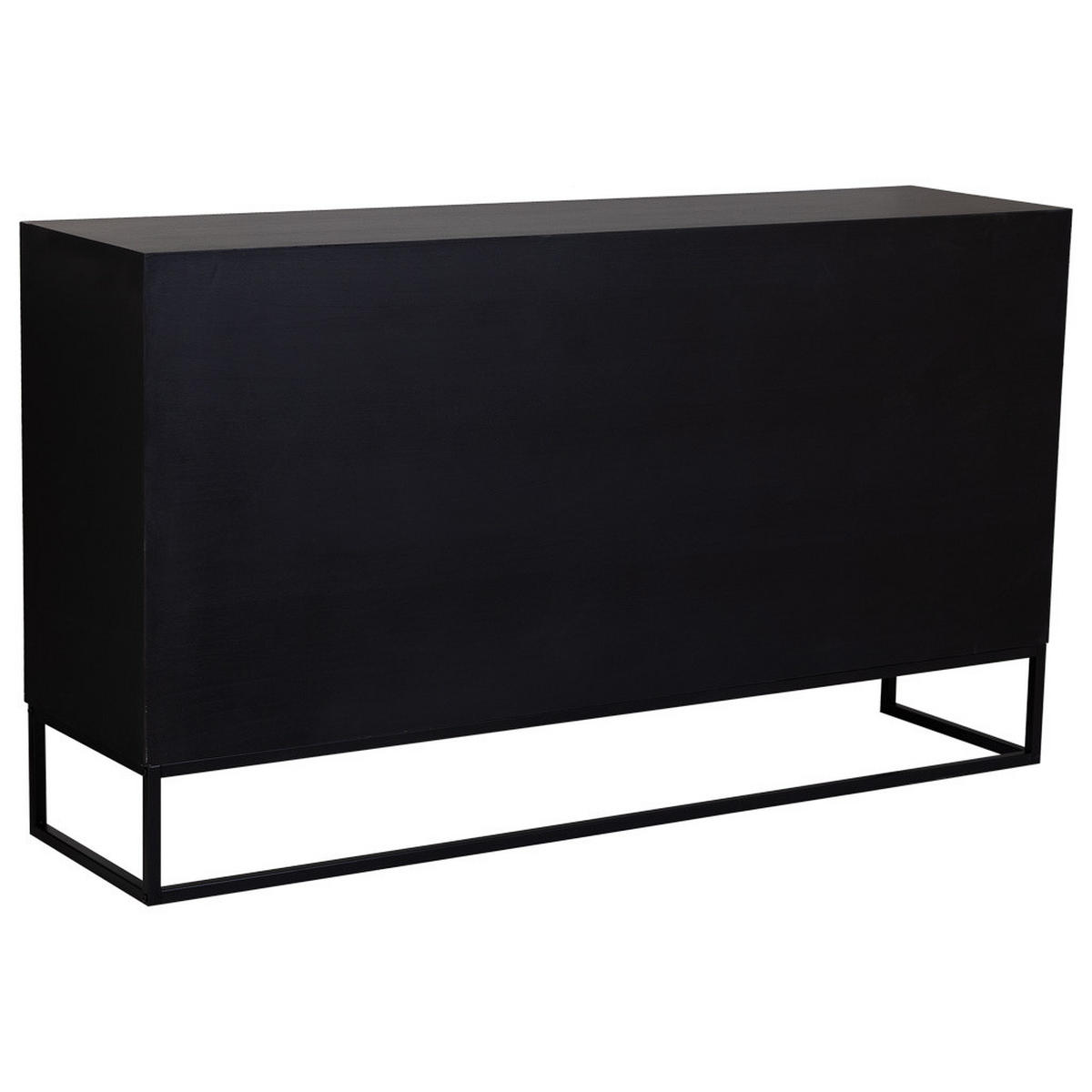 SIDEBOARD mit 3-türiges aus holz und metall 160x41x90 cm - Braun, Holz (160/90/41cm) - Wanderlust