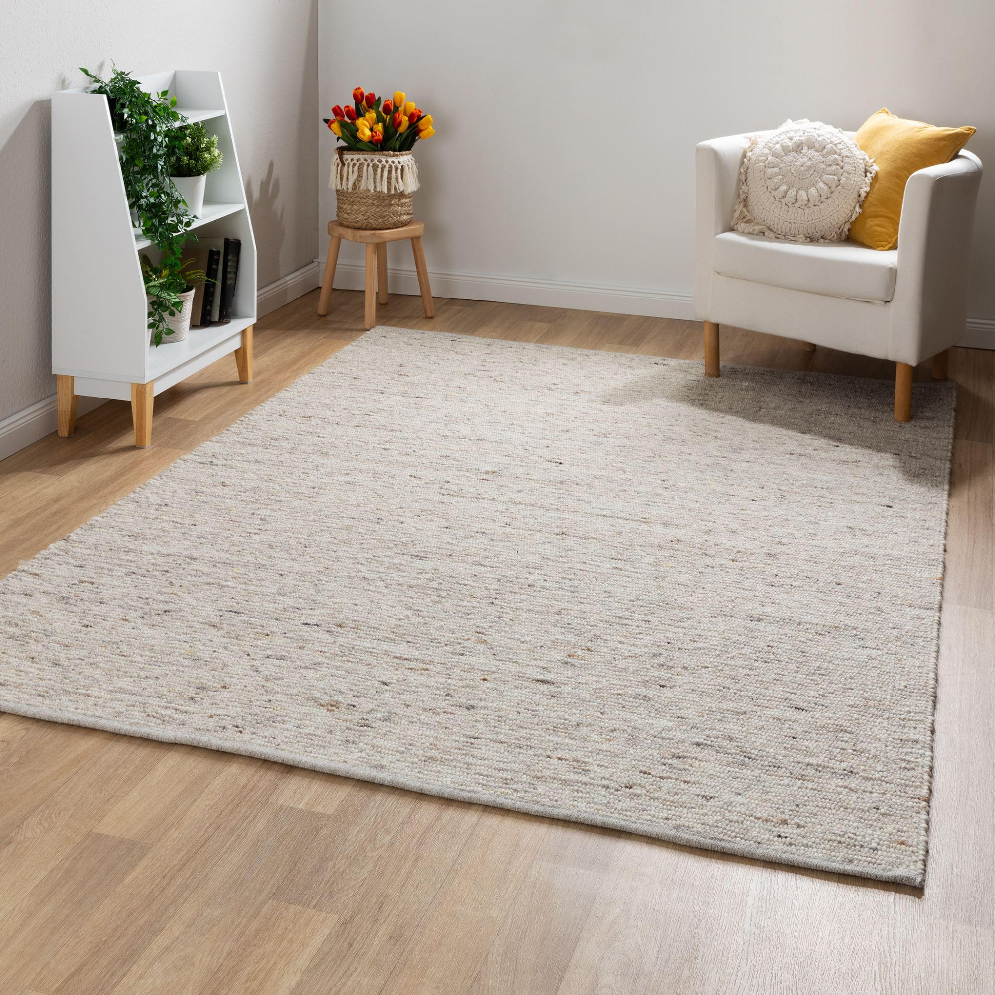 HANDWEBTEPPICH 200/200 cm Landshut exklusiv - Beige, Naturmaterialien (200/290cm) - Steffensmeier
