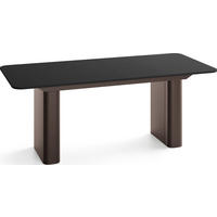 ESSTISCH Riven rechteckig ausziehbar verlängerbar mit Butterfly-Auszug, Schwarz 200-296/90/76 cm - Schwarz/Braun, Holzwerkstoff/Metall (90/296/76cm) - WFL GROUP