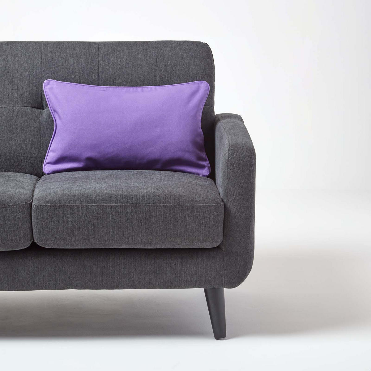 KISSENHÜLLE lila 30/50 cm, 100% Baumwolle - Lila, Textil (30/50cm) - Homescapes