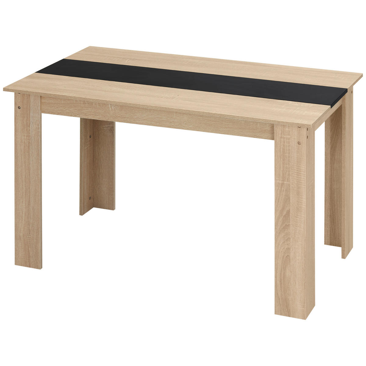 ESSTISCH Eichefarben Schwarz Holzoptik 120/69/75 cm - Naturfarben, Holz (69/120/75cm) - PANGIVO