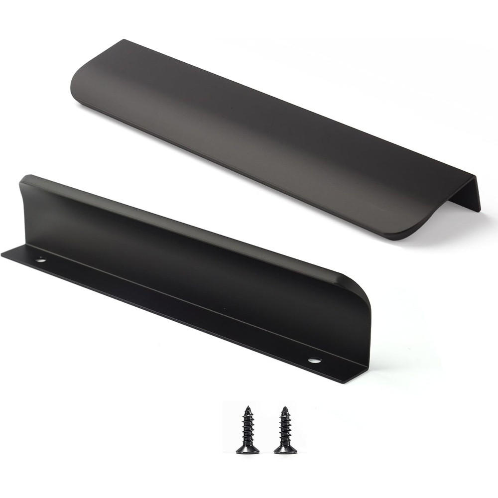 MÖBELGRIFF 10er-Set Aluminium - Schwarz, Metall (1.7/12/1.7cm)