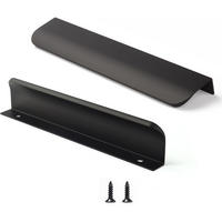 MÖBELGRIFF 10er-Set Aluminium - Schwarz, Metall (1.7/12/1.7cm)