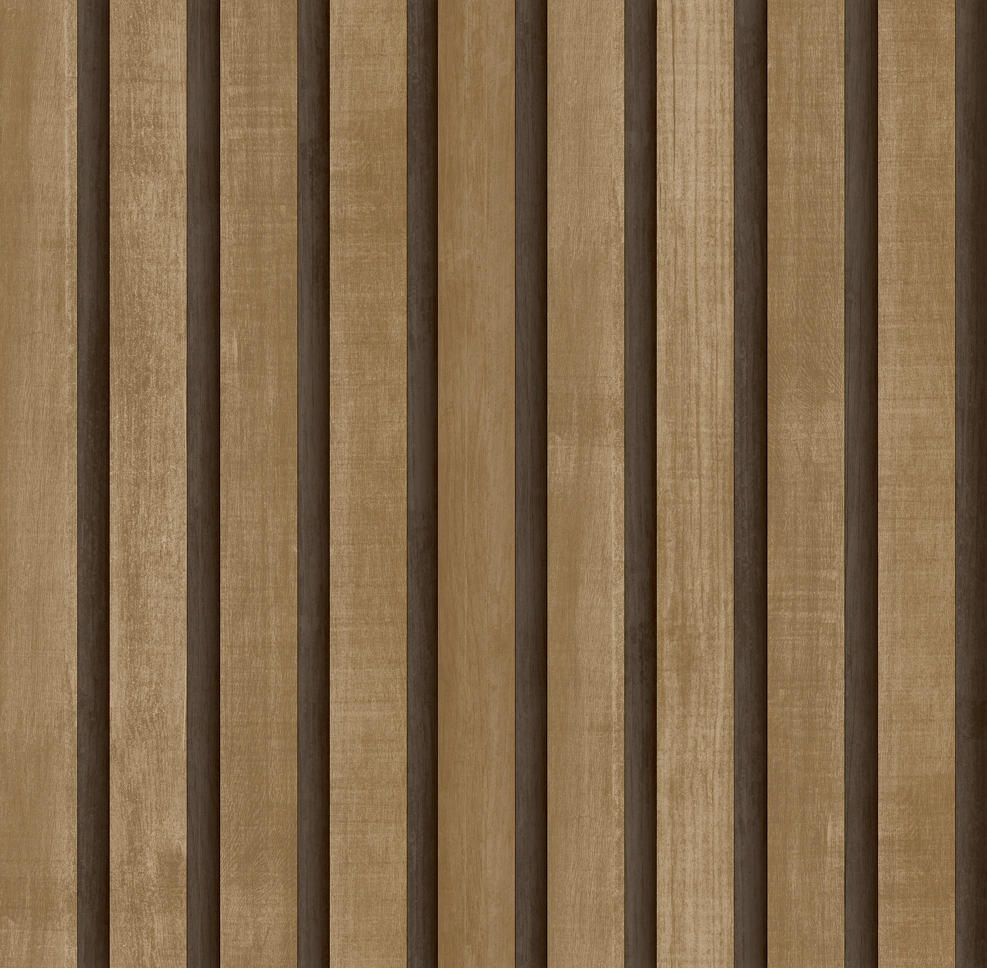 TAPETE 3D Holzpaneele 53 cm x 10 m - Braun, Papier (53/1000cm) - Sanders & Sanders
