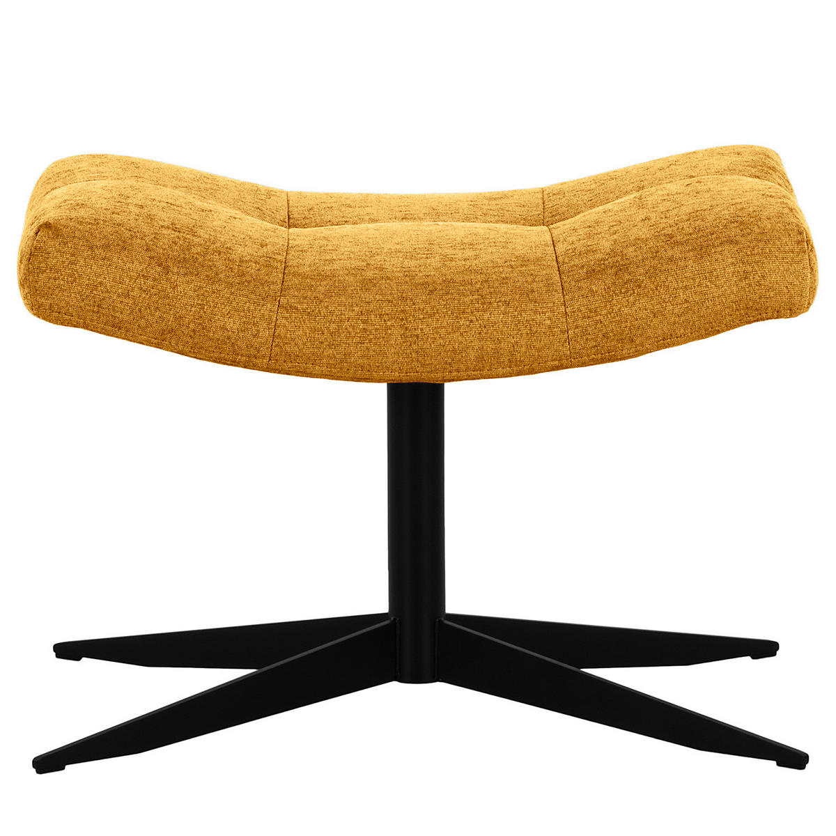 POLSTERHOCKER - Gelb/Schwarz, Textil/Metall (67/47/50cm) - home24