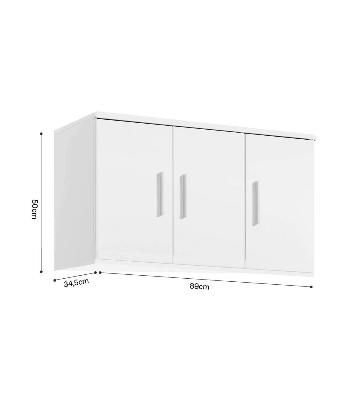 MEHRZWECKSCHRANK AUFSATZ Der Turm - Weiß, Holzwerkstoff (89/50/34.5cm) - Mokebo