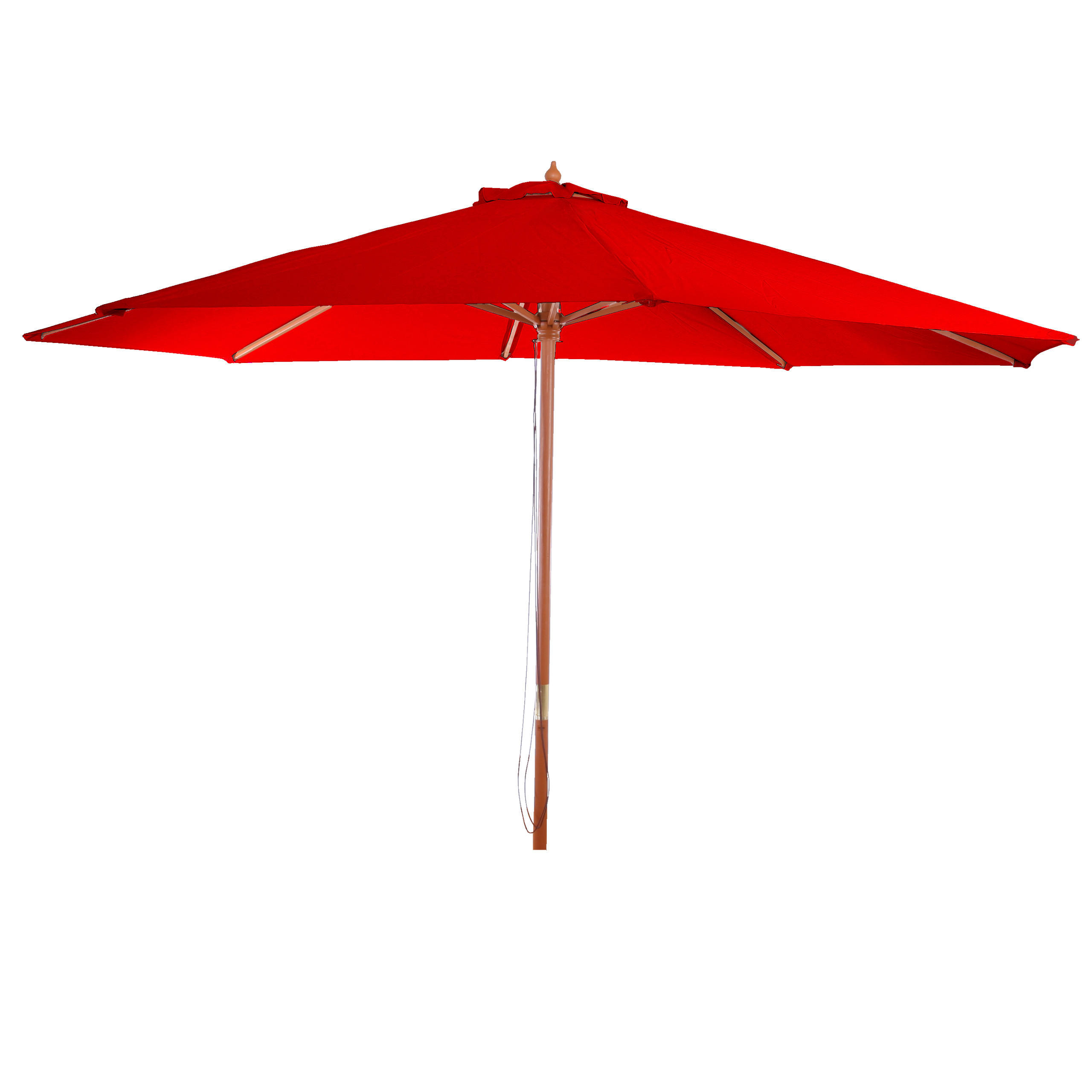 SONNENSCHIRM RUND Bordeaux - Bordeaux, Holz (350/350cm) - MCW