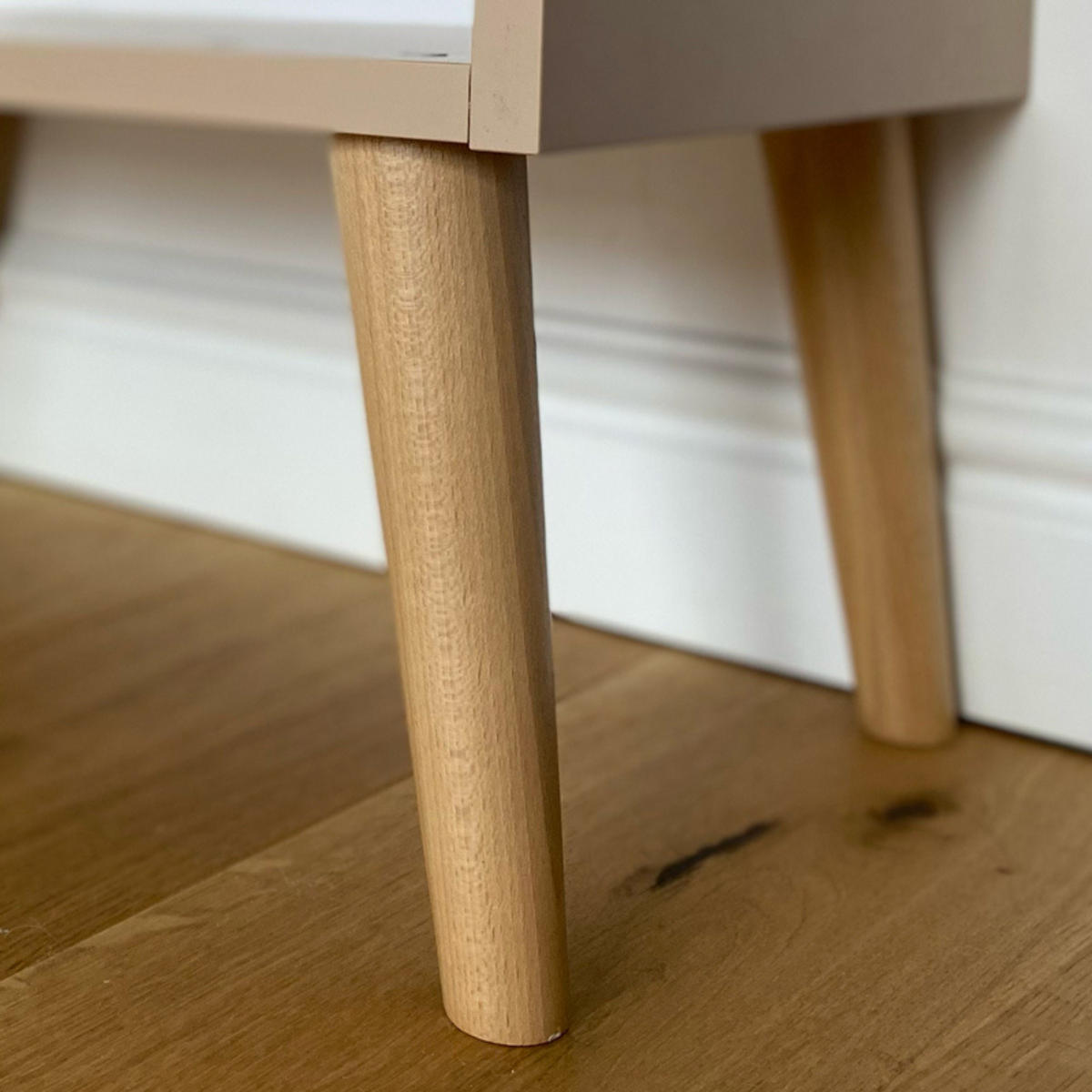 NACHTSCHRANK NATURA 44x31 cm, Weiß Matt, mit Schublade und Fach - Weiß, Holzwerkstoff (44/55.5/31cm) - Excellent Home