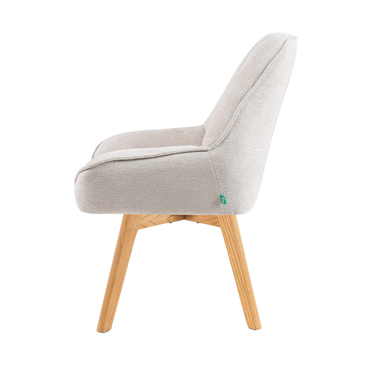 DREHSTUHL Mika-Oskar - Honigeiche/Creme, Eichenholz/Holz (60/88/68cm) - DUBI Möbel