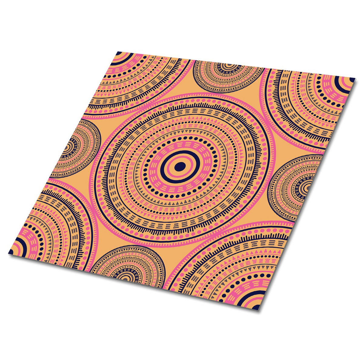 FLIESENAUFKLEBER 9 Stück 30x30 cm selbstklebend Arabisches ethnisches Muster - Multicolor, Textil (30/1.6/30cm) - TULUP