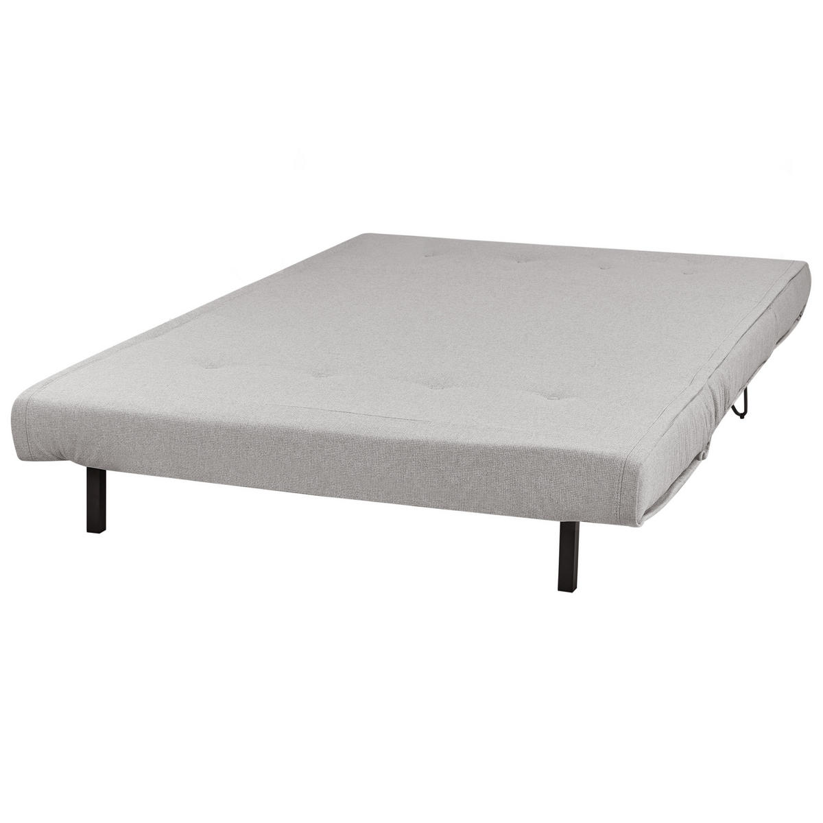 2-SITZER-SCHLAFSOFA hellgrau/schwarz Vestfold - Schwarz/Grau, Textil (130/81/78cm) - Beliani