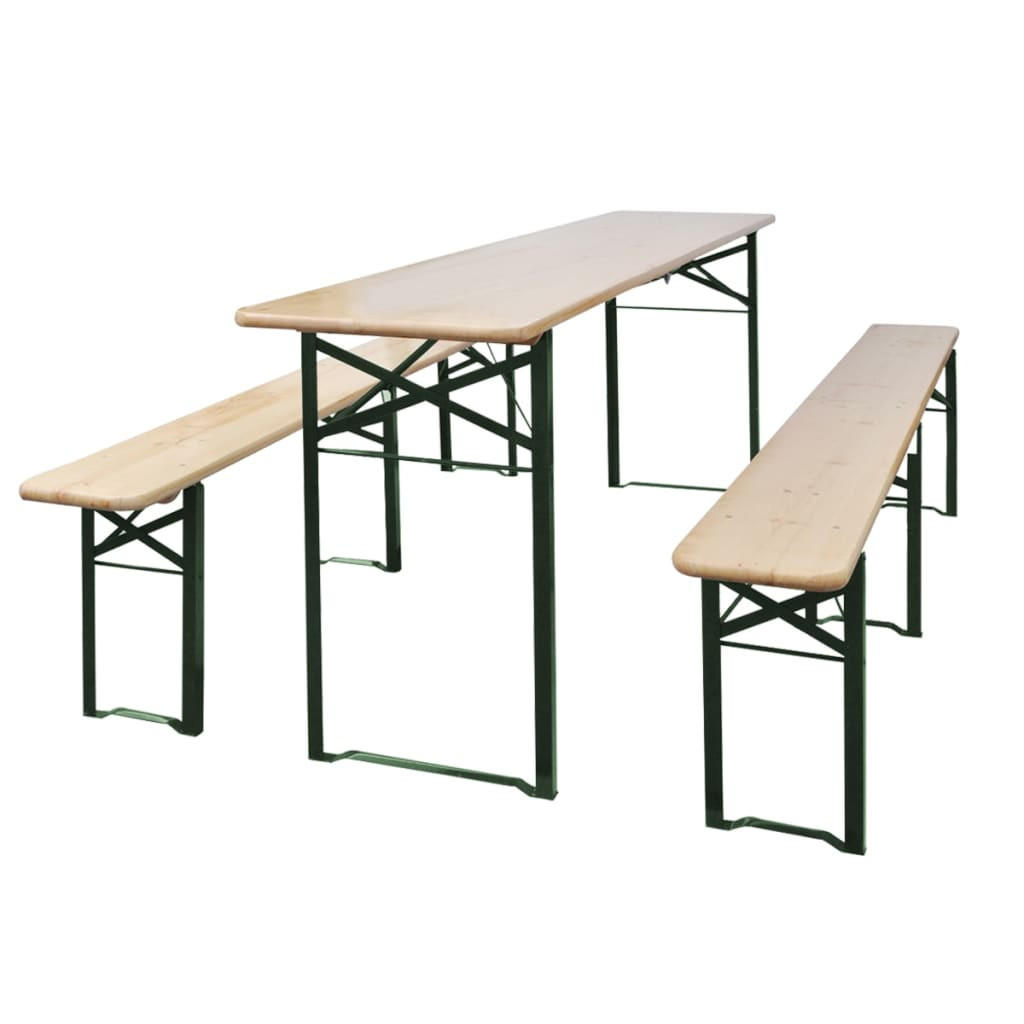GARTENTISCH Tischhold 75/46/220 cm - Hellbraun, Naturmaterialien (220/75/46cm) - ZMH
