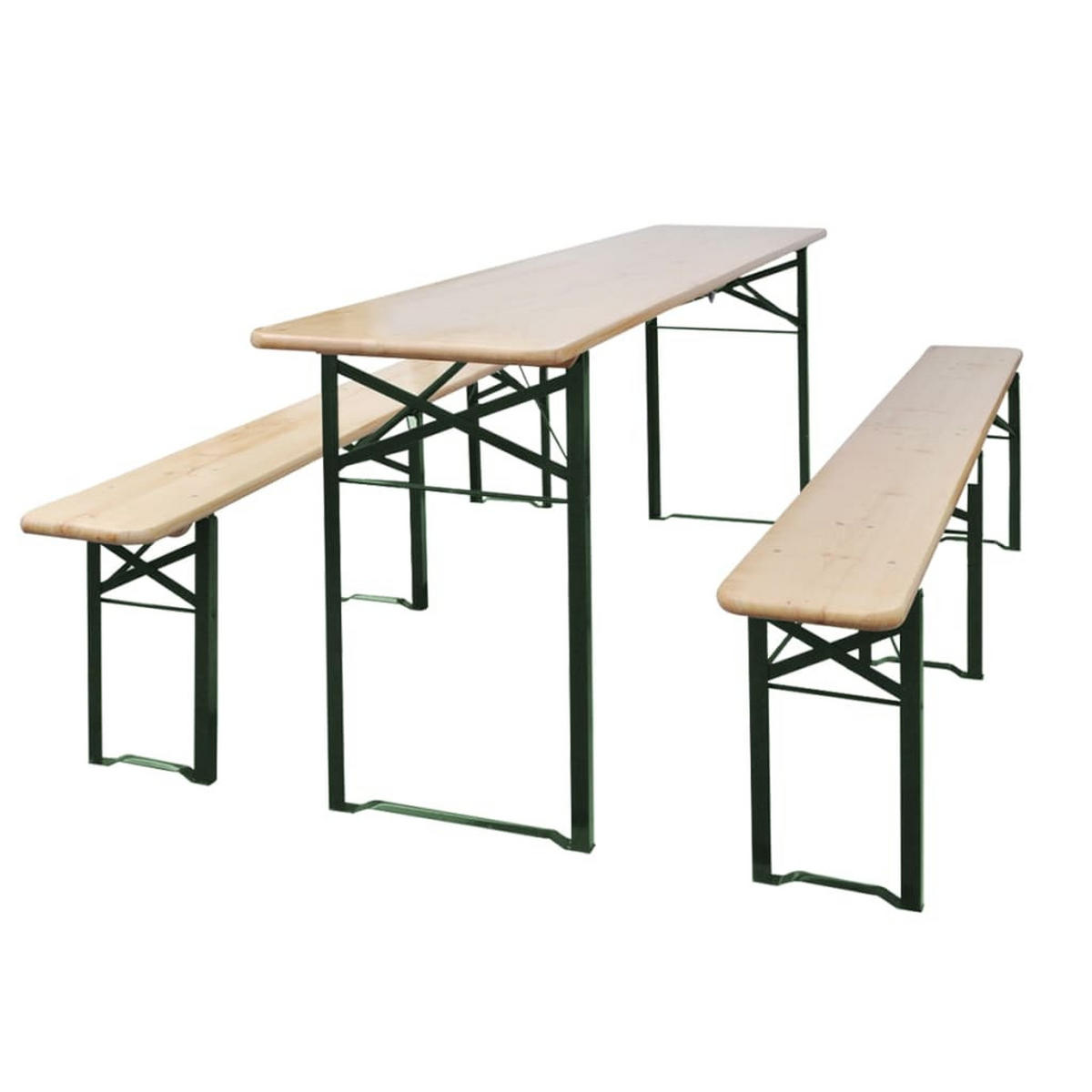 GARTENTISCH Tischhold 75/46/220 cm - Hellbraun, Naturmaterialien (220/75/46cm) - ZMH