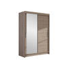 KLEIDERSCHRANK Miami VI - Silberfarben/Trüffeleichefarben, Holzwerkstoff/Kunststoff (120/200/58cm) - MIRJAN24