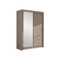 KLEIDERSCHRANK Miami VI - Silberfarben/Trüffeleichefarben, Holzwerkstoff/Kunststoff (120/200/58cm) - MIRJAN24