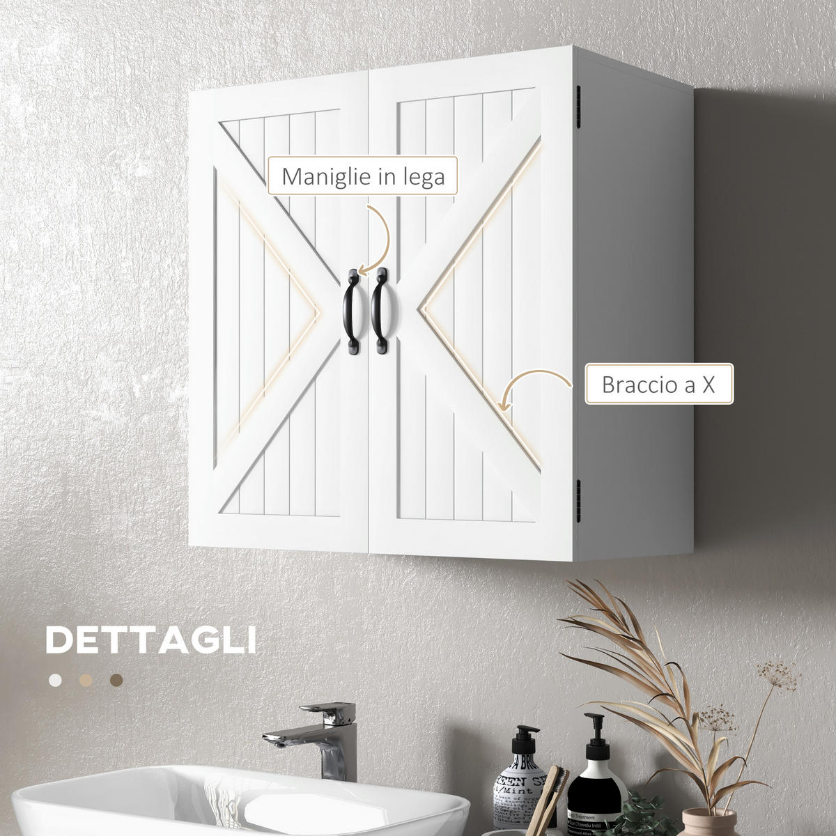 HÄNGESCHRANK Weiß 1 Stück - Weiß, Kunststoff (60/60/30cm) - GiPP