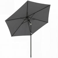 SONNENSCHIRM DE-05649 Knickbar mit Kurbel, UV 50+ Dunkelgrau - Dunkelgrau, Textil/Metall (270/270cm) - ComfortXL