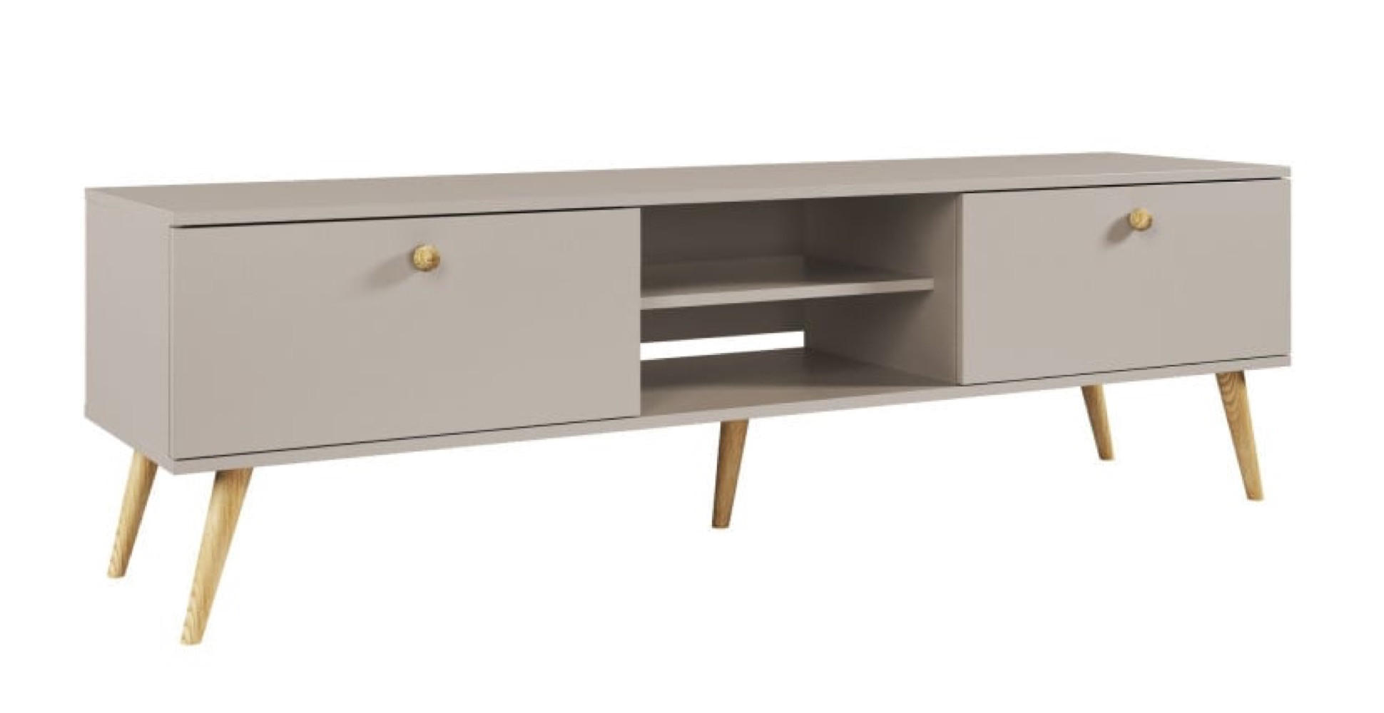 TV-SCHRANK Kaschmir Boho Mit Holzbeinen - Beige, Holzwerkstoff (170/50/41cm) - Sepro Meble