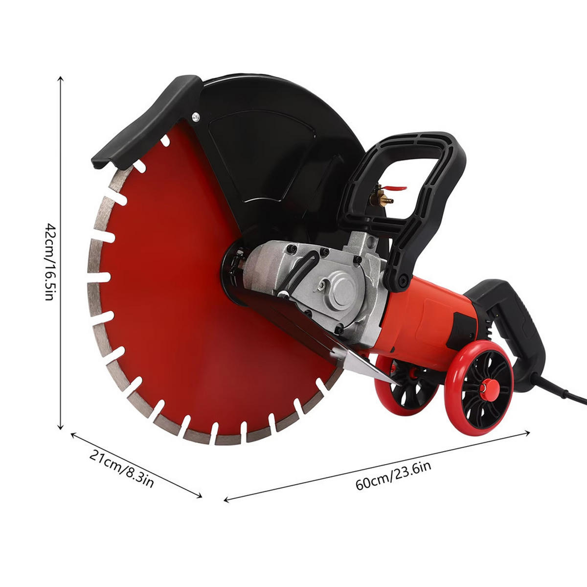 BETONSÄGE 40cm, 3000 U/min - Rot, Metall (42/60/21cm) - Kaket