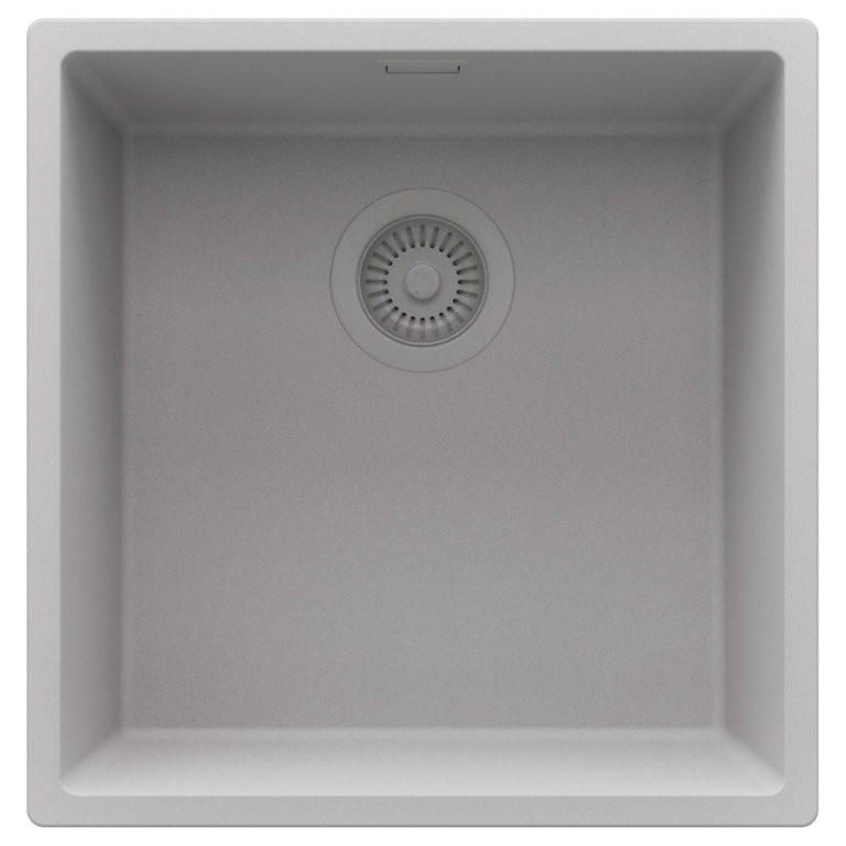 UNTERBAUSPÜLE GRANIT London, 2-er set Alles Grau 46/47 cm, 1 Becken + Ablauf-Set ab 50er Unterschrank - Grau, Kunststoff (46/20/47cm) - Primagran