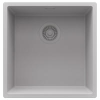 UNTERBAUSPÜLE GRANIT London, 2-er set Alles Grau 46/47 cm, 1 Becken + Ablauf-Set ab 50er Unterschrank - Grau, Kunststoff (46/20/47cm) - Primagran