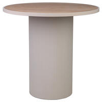 TISCH aus Metall und Holz, 65x61cm - Beige, Metall (65/65/60.5cm) - Wanderlust