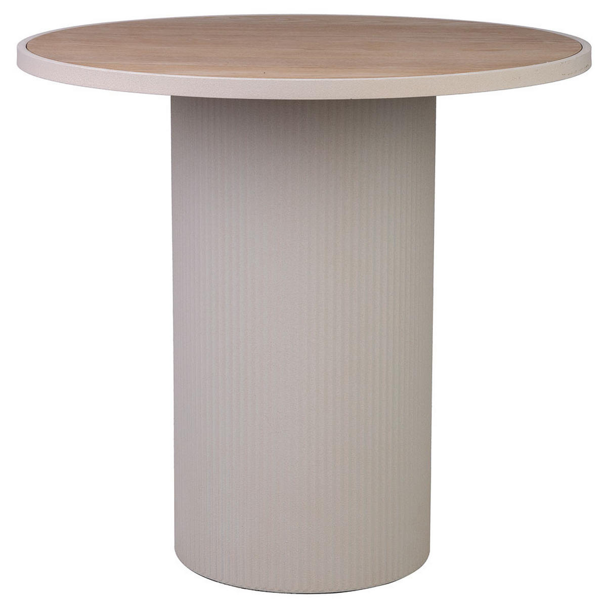 TISCH aus Metall und Holz, 65x61cm - Beige, Metall (65/65/60.5cm) - Wanderlust