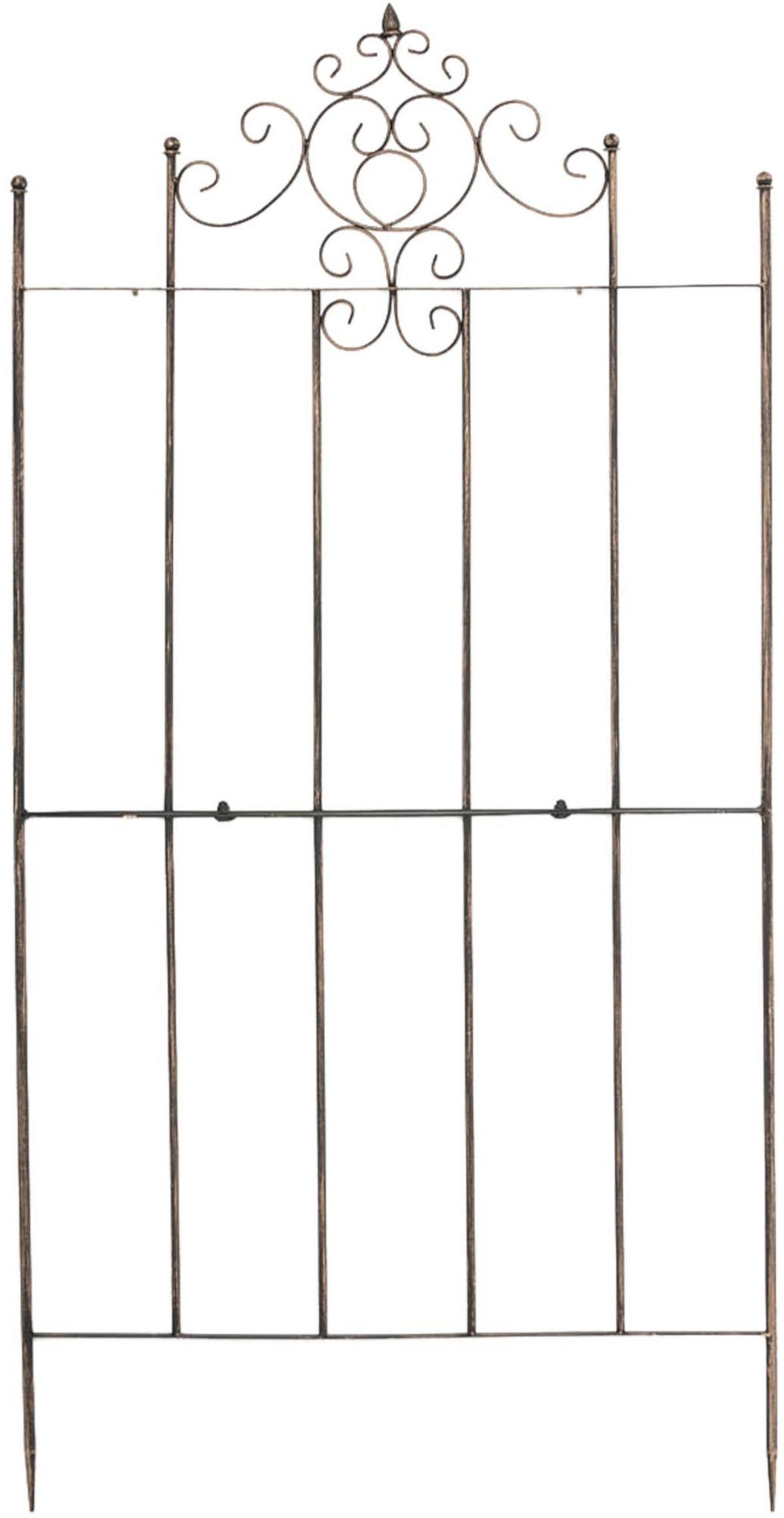 RANKGITTER Heike 86x2x170cm Metall Bronze Rankhilfe - Bronzefarben, Metall (86/170/2cm) - DELUKE