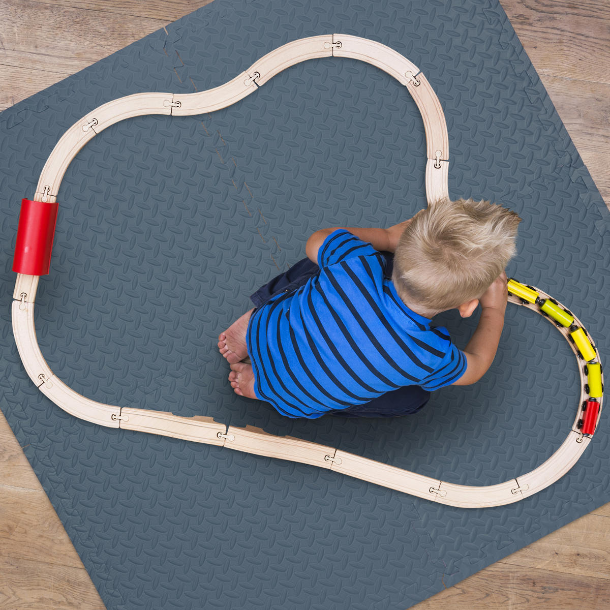 8XBODENSCHUTZMATTE - Grau, Kunststoff (60/60cm) - Relaxdays