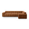ECKSOFA rechts Kendal aus Samt kamel 6 Sitzplätze - Hellbraun, Textil (231/332cm) - Micadoni