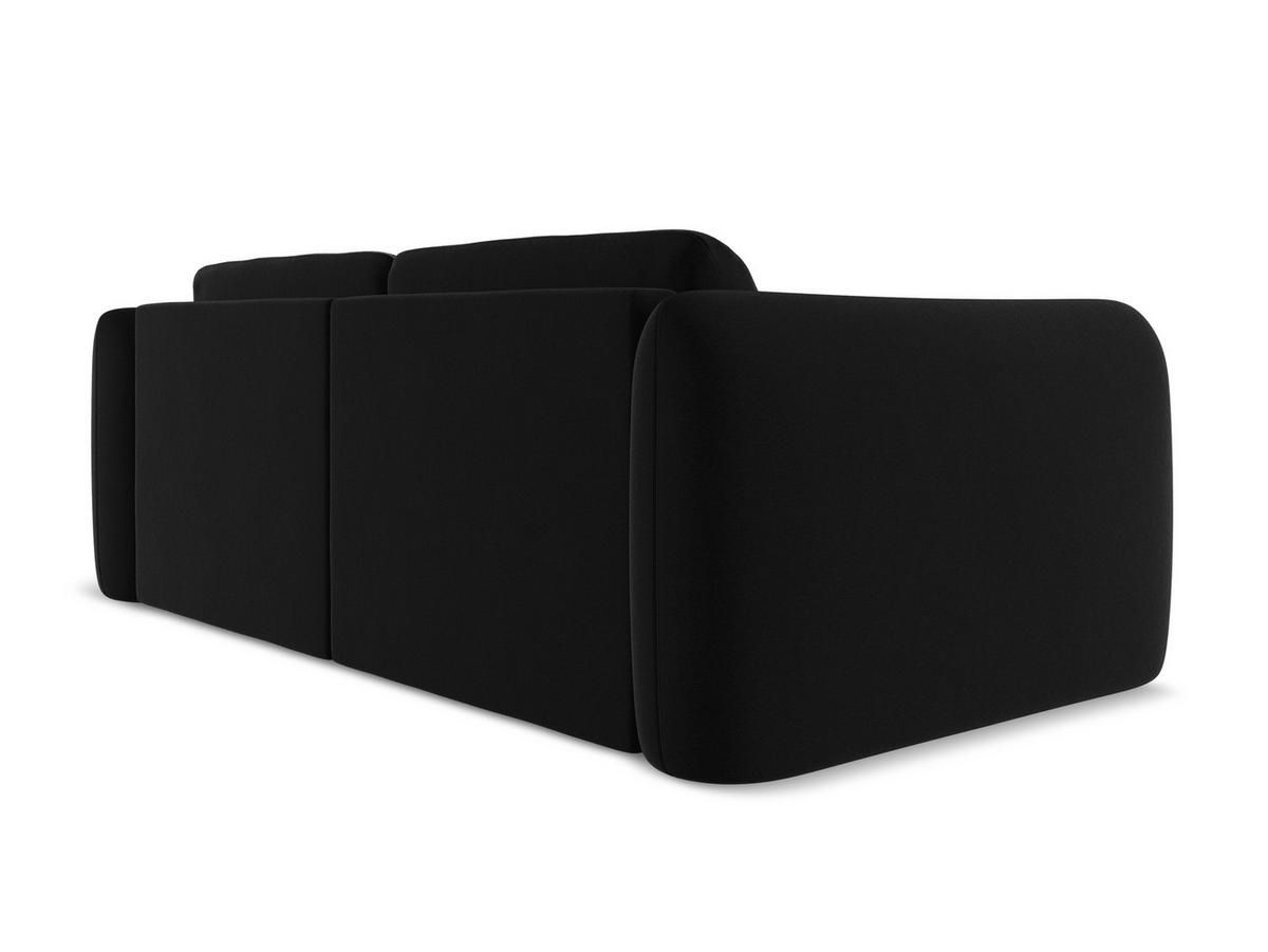 3-SITZER SOFA Samt Stoff Schwarz - Schwarz, Kunststoff/Textil (210/74/105cm) - Makamii
