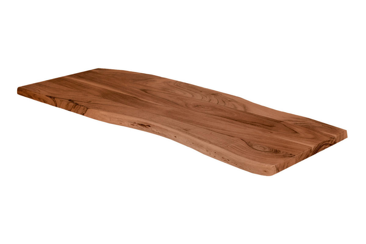 TISCHLATTEN MIT BAUMKANTE FÜR HEIMWERKER, AKAZIENHOLZ CURTIS - Braun/Naturfarben, Akazienholz/Holz (40/100/3cm) - SAM