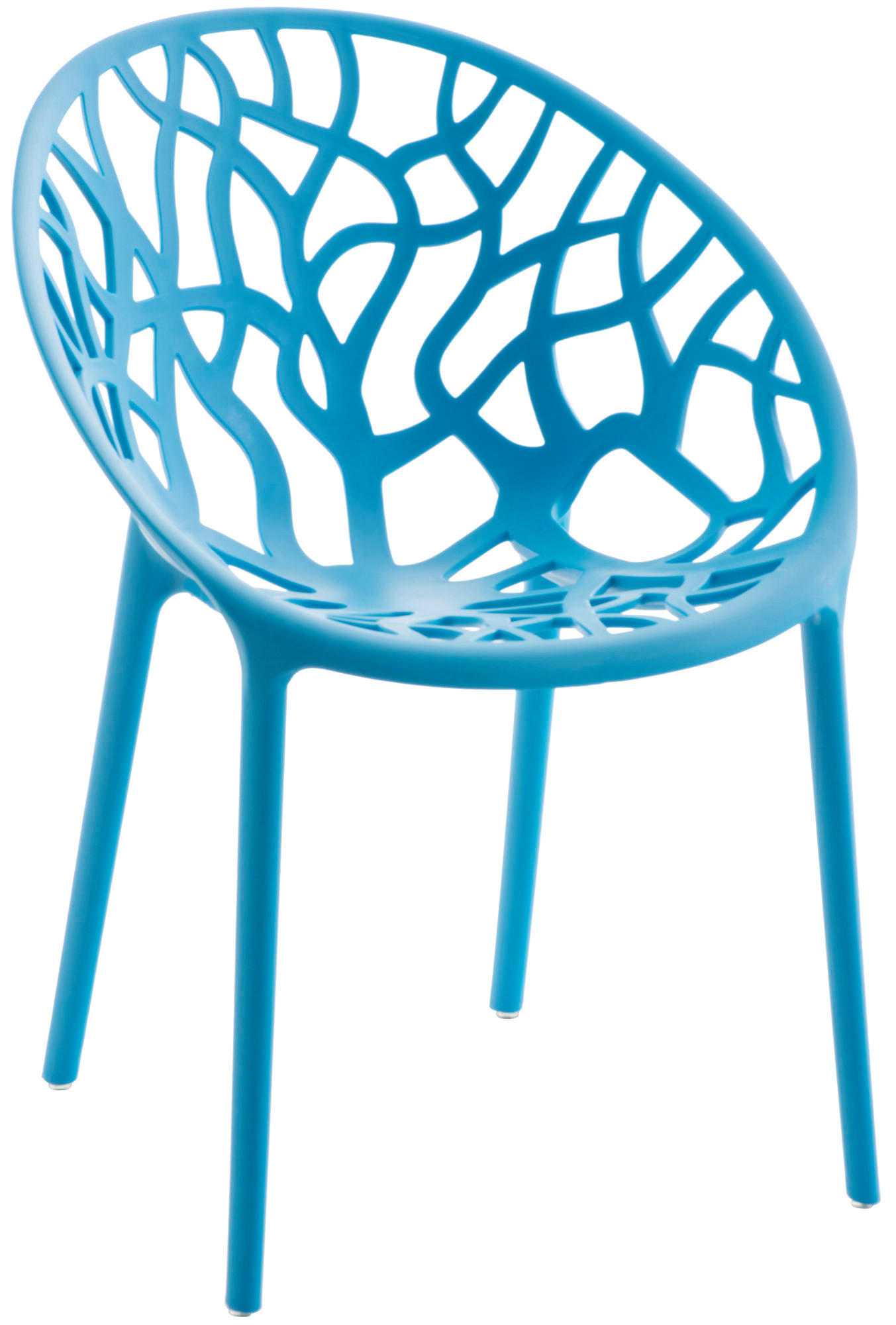 GARTENSTUHL Kunststoff blau - Blau, Kunststoff (59/80/60cm) - CLP