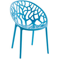 GARTENSTUHL Kunststoff blau - Blau, Kunststoff (59/80/60cm) - CLP