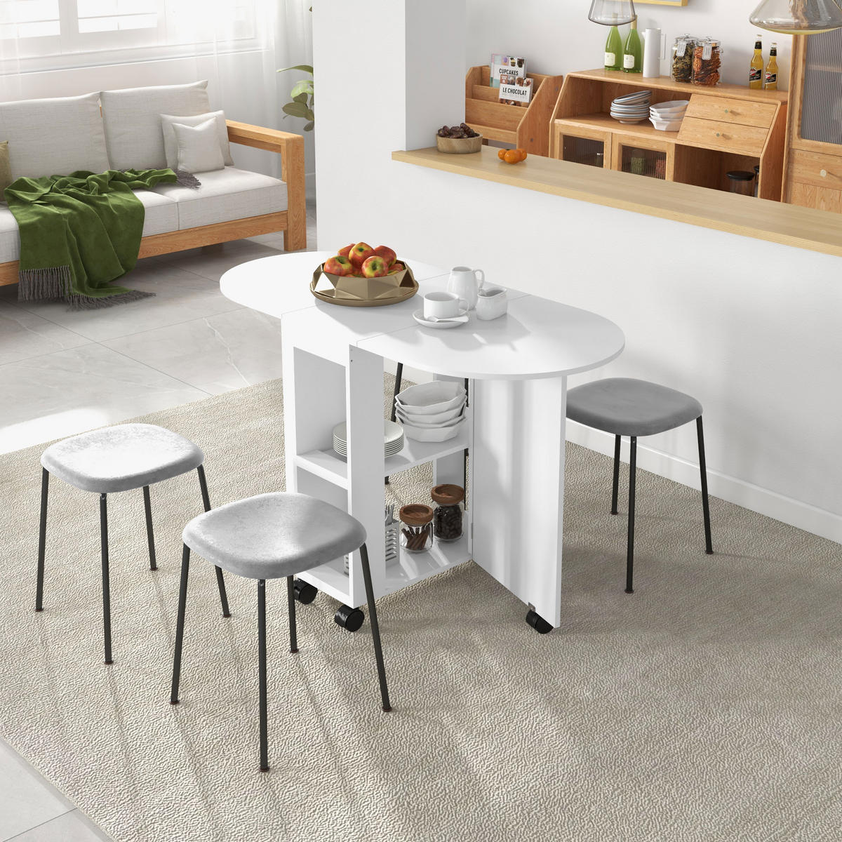 ESSTISCH Weiß 1 Stück - Weiß, Kunststoff (120/60/77cm) - GiPP