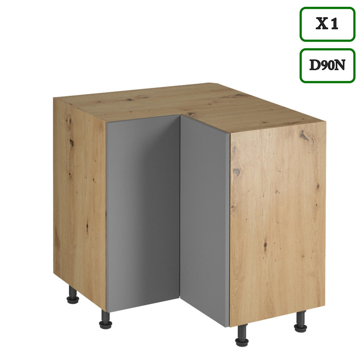 WINKELKÜCHE 330 cm - Langen K100-M330 - in Beige/Matt - Beige, Holz (330/212/210cm)