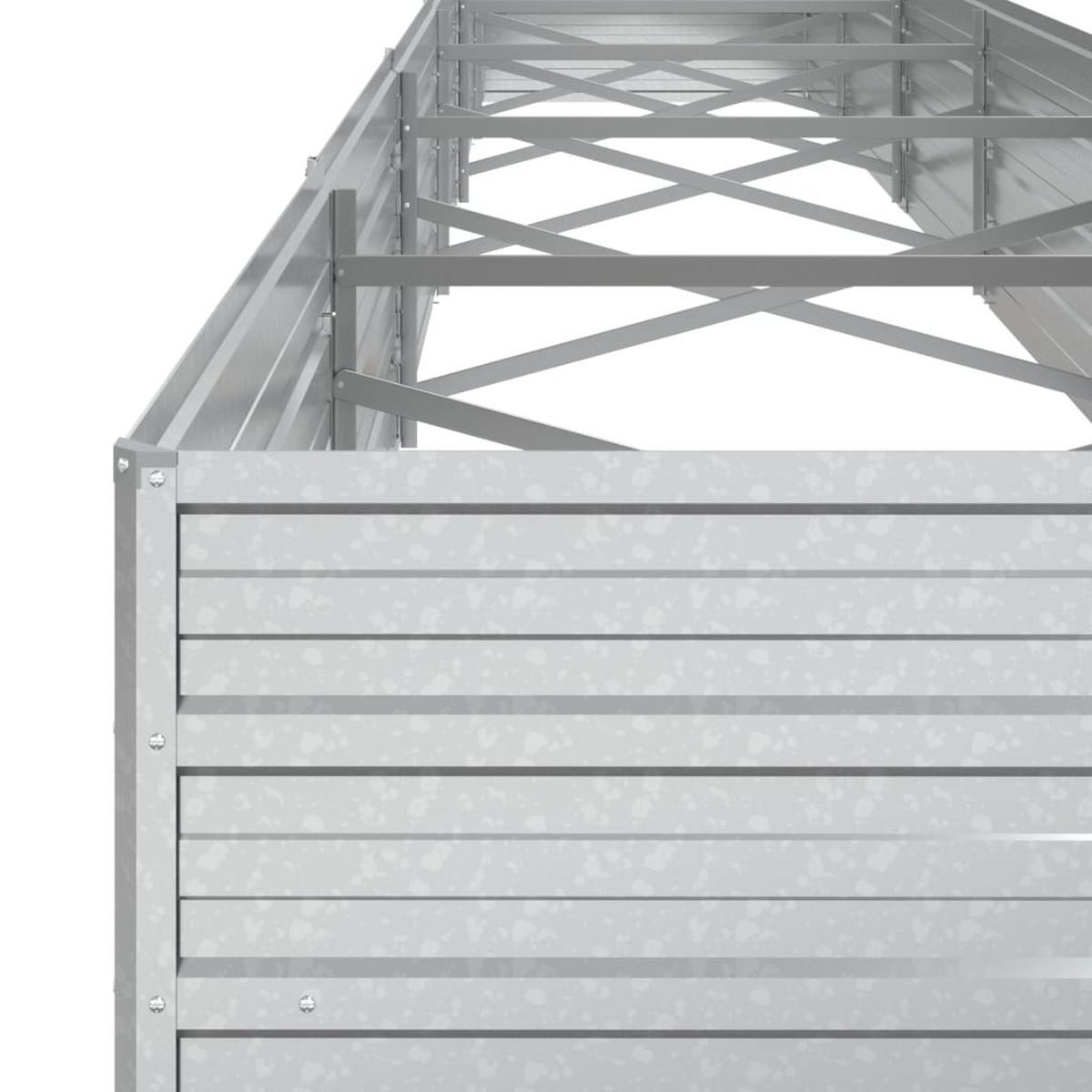 HOCHBEET für Garten OSKAR Silber 600x80x45 cm Metall - Silberfarben, Metall (600/45/80cm) - DELUKE