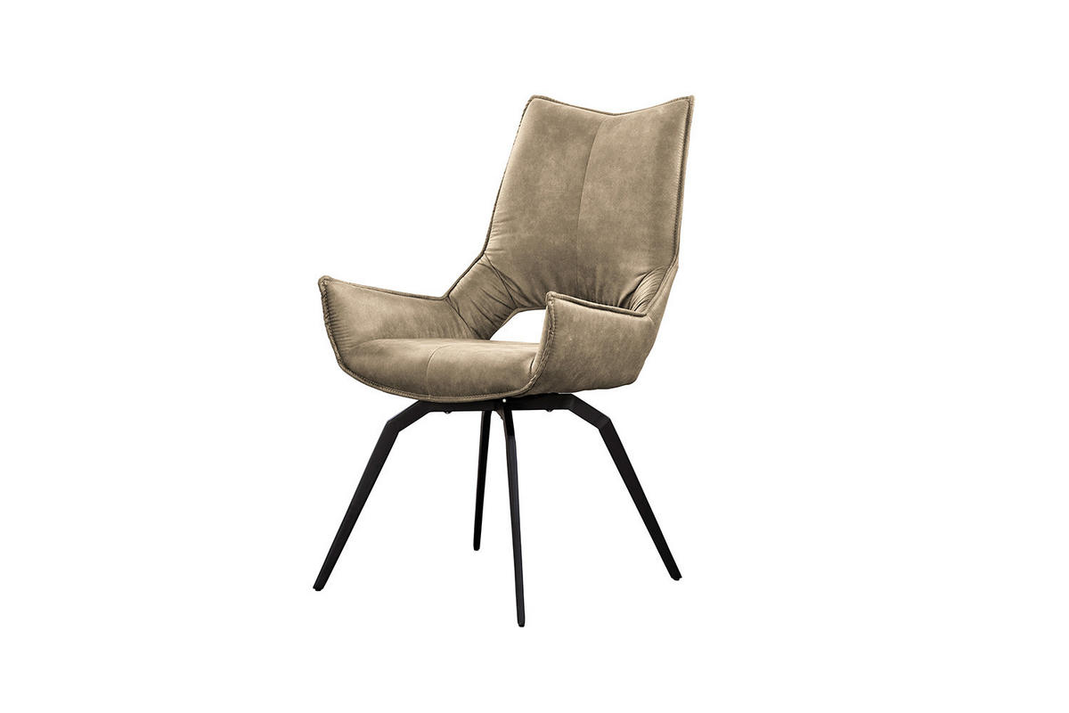 DREHSTUHL SIVO Beige Webstoff - Beige, Textil (57/95/56cm) - KAWOLA