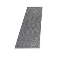 TEPPICH Outdoor Flachgewebe Berber-Muster Polypropylen Terrasse Grau Läufer 80x250 - Grau, Textil (80/250cm) - KADIMA DESIGN
