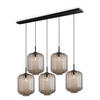 HÄNGELEUCHTE Velo 5-flammig Klar Ø 25cm - Klar/Schwarz, Glas (25/25/27cm) - s.luce