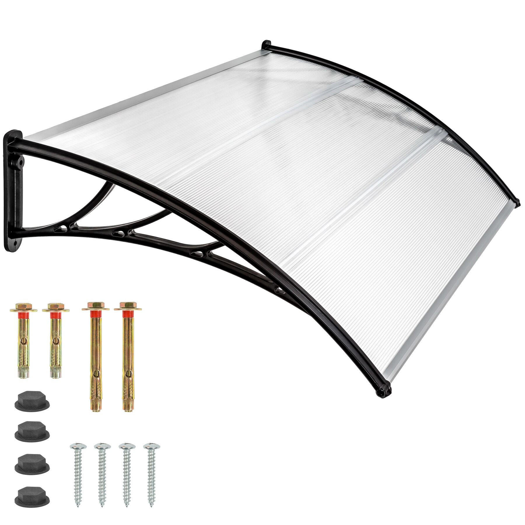 VORDACH ,120 x 93 cm,transparent - Transparent, Kunststoff (120/0.5/93cm) - tectake