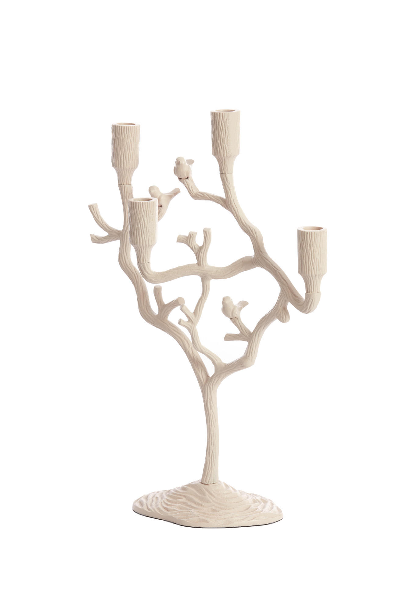 KERZENHALTER Jardia Weiß Ø35/47 cm - Weiß, Metall (14/47/35cm) - Light & Living