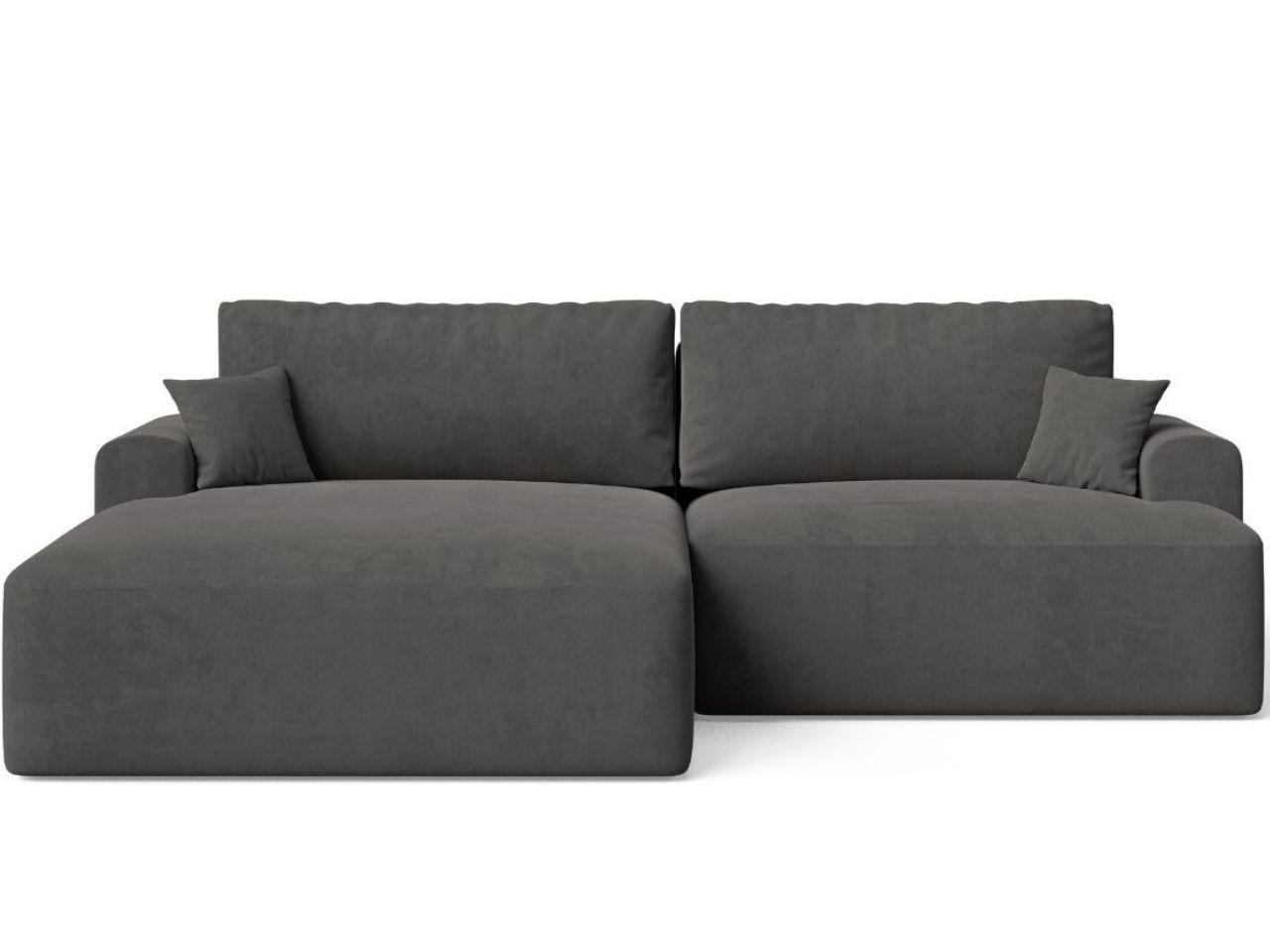 ECKSOFA Serene Dunkelgrau Links - Dunkelgrau, Holz/Textil (259/145cm) - Graingold
