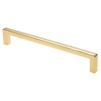 MÖBELGRIFF BA 160mm, Küchengriff Gold, Schrankgriff Messing poliert - Goldfarben, Metall (0.9/2.75/16.8cm)